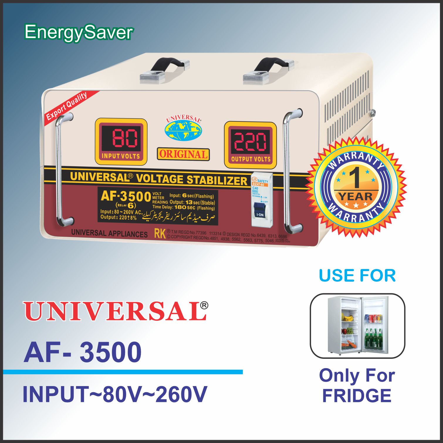 Universal Stabilizer AF 3500 (Energy Saver)